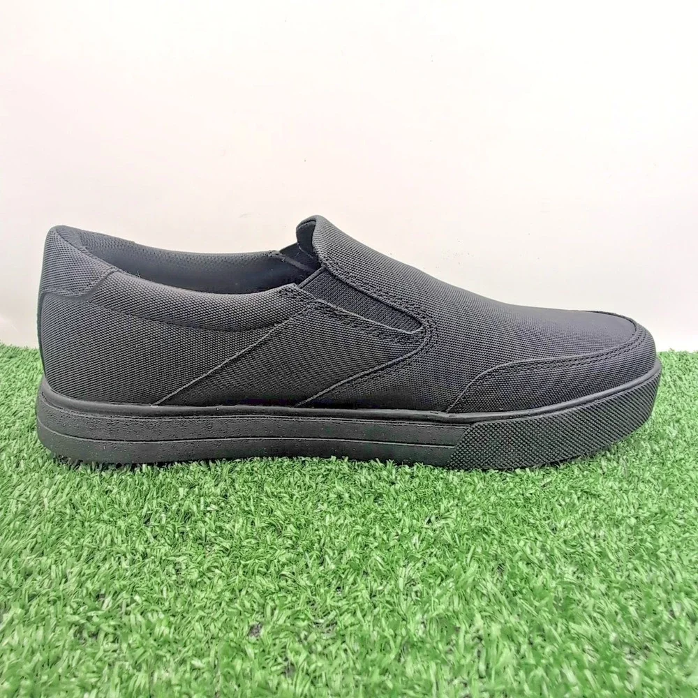 Dr Schollls Valium Shoes Mens 11‎ M Work Sneakers Flat Black Fabric Slip On